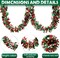 Christmas Tree Garland Bulk Glitter Twist Garland Metallic Streamer Indoor Outdoor Hanging Christmas Decorations(Silver Red Green)